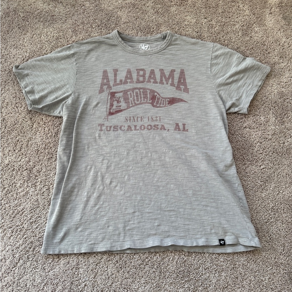 '47 Alabama Roll Tide Short Sleeve Tee - Gray with Maroon Print